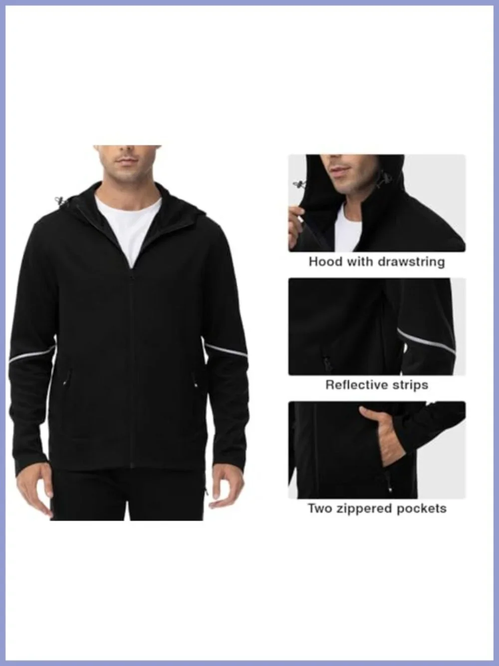 Men's 2 Piece Track Suit Set Hooded Zip Sweatsuit Athletic Fit